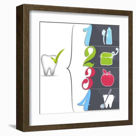 Healthy Teeth Tips-guniita-Framed Art Print