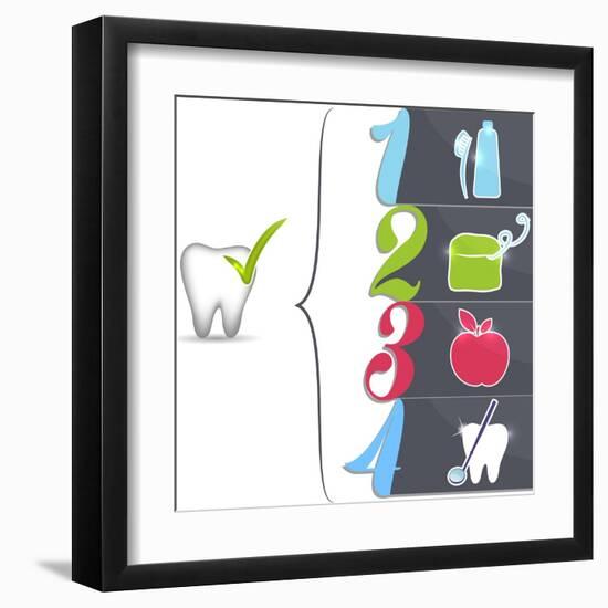 Healthy Teeth Tips-guniita-Framed Art Print