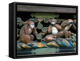 Hear No Evil, Speak No Evil, See No Evil, Toshogu Shrine, Tochigi, Nikko, Japan-Rob Tilley-Framed Stretched Canvas