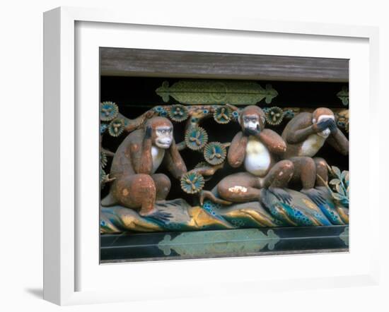 Hear No Evil, Speak No Evil, See No Evil, Toshogu Shrine, Tochigi, Nikko, Japan-Rob Tilley-Framed Photographic Print