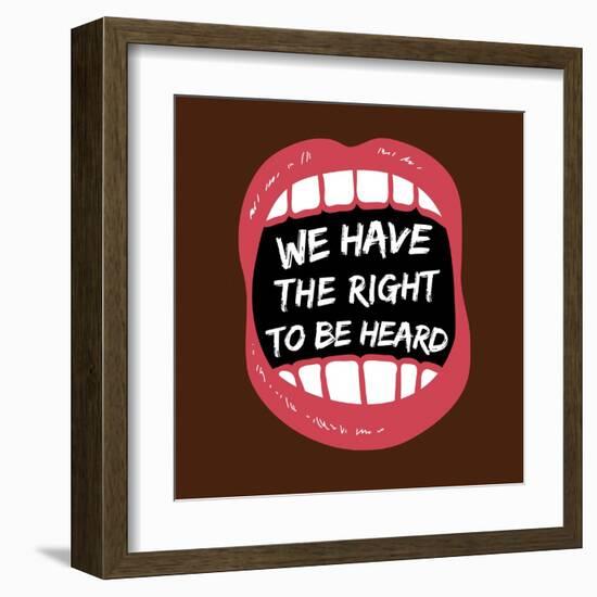 Hear Our Rights BLM-Victoria Brown-Framed Art Print