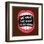 Hear Our Rights BLM-Victoria Brown-Framed Art Print