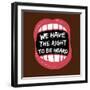 Hear Our Rights BLM-Victoria Brown-Framed Art Print