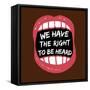 Hear Our Rights BLM-Victoria Brown-Framed Stretched Canvas