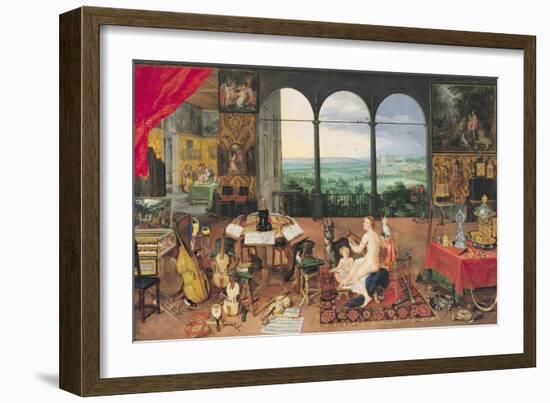 Hearing, 1617-Jan Brueghel the Elder-Framed Giclee Print