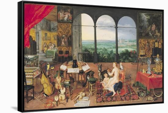 Hearing, 1617-Jan Brueghel the Elder-Framed Stretched Canvas