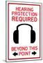 Hearing Protection Required Past This Point Sign Poster-null-Mounted Poster