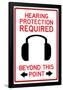 Hearing Protection Required Past This Point Sign Poster-null-Framed Poster
