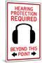 Hearing Protection Required Past This Point-null-Mounted Poster