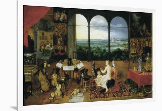 Hearing-Jan Brueghel the Elder-Framed Art Print