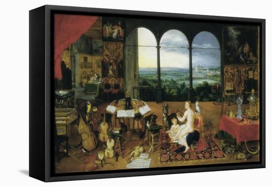 Hearing-Jan Brueghel the Elder-Framed Stretched Canvas