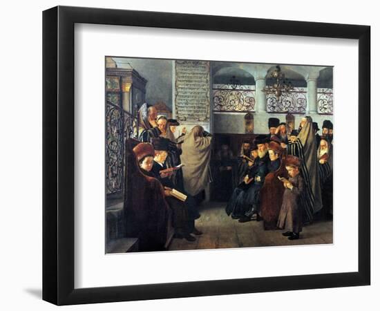 Hearken Israel-Isidor Kaufmann-Framed Art Print