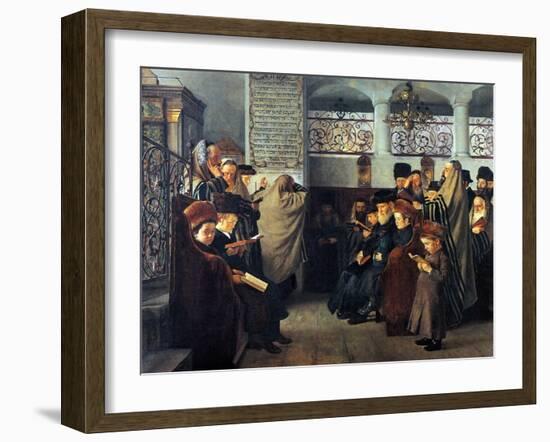 Hearken Israel-Isidor Kaufmann-Framed Art Print