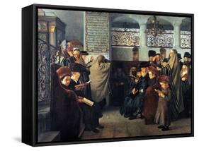 Hearken Israel-Isidor Kaufmann-Framed Stretched Canvas
