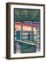 Hearst Castle - Pool - San Simeon, CA-Lantern Press-Framed Art Print