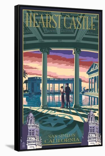 Hearst Castle - Pool - San Simeon, CA-Lantern Press-Framed Stretched Canvas