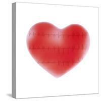 Heart And ECG-Cristina-Stretched Canvas