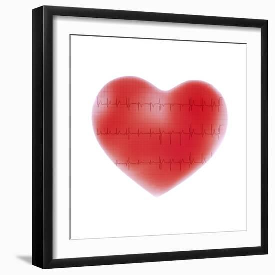 Heart And ECG-Cristina-Framed Premium Photographic Print