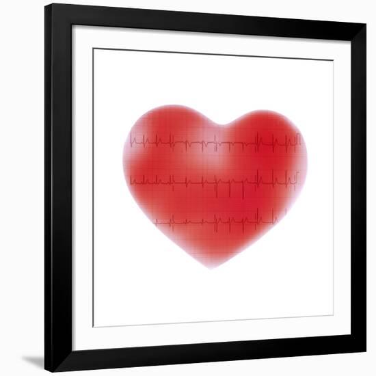 Heart And ECG-Cristina-Framed Photographic Print