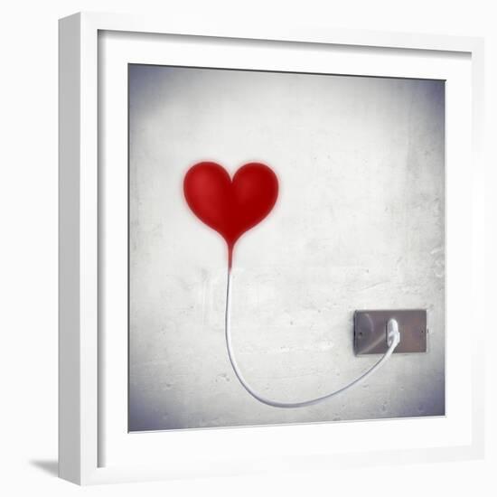 Heart Attached To A Socket-olly2-Framed Art Print