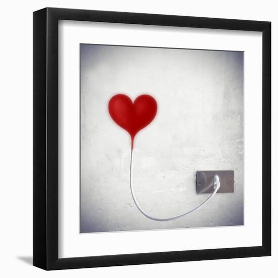 Heart Attached To A Socket-olly2-Framed Art Print