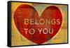 Heart Belongs-John W Golden-Framed Stretched Canvas