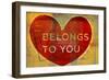 Heart Belongs-John W Golden-Framed Giclee Print