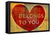 Heart Belongs-John W Golden-Framed Stretched Canvas