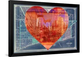 Heart Chicago-null-Framed Poster