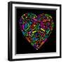 Heart Collected from Musical Notes-VLADGRIN-Framed Art Print