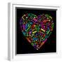 Heart Collected from Musical Notes-VLADGRIN-Framed Art Print