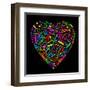 Heart Collected from Musical Notes-VLADGRIN-Framed Art Print