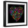 Heart Collected from Musical Notes-VLADGRIN-Framed Art Print