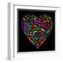 Heart Collected from Musical Notes-VLADGRIN-Framed Art Print