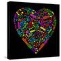 Heart Collected from Musical Notes-VLADGRIN-Stretched Canvas