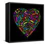 Heart Collected from Musical Notes-VLADGRIN-Framed Stretched Canvas