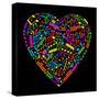 Heart Collected from Musical Notes-VLADGRIN-Stretched Canvas