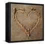 Heart Drawn in Sand-Tom Quartermaine-Framed Stretched Canvas