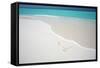 Heart Drawn on an Empty Tropical Beach, Maldives, Indian Ocean, Asia-Sakis-Framed Stretched Canvas