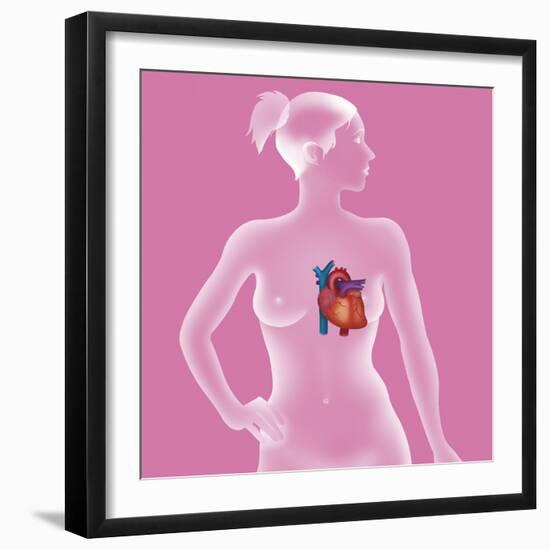 Heart, Illustration-Caroline Arquevaux-Framed Giclee Print