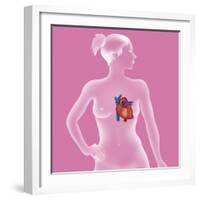 Heart, Illustration-Caroline Arquevaux-Framed Giclee Print