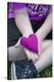 Heart in Child's Hand, Pink, Felt-Andrea Haase-Stretched Canvas