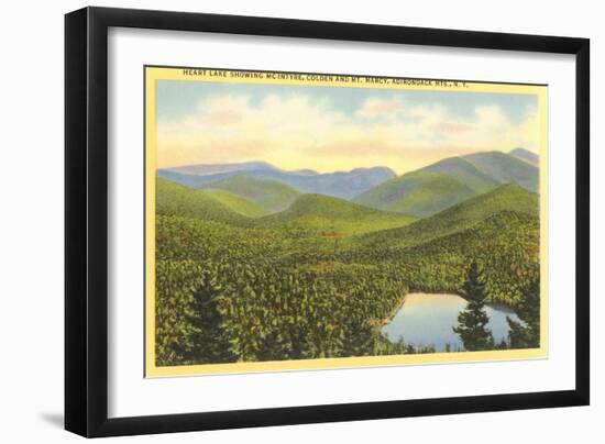 Heart Lake, Adirondack Mountains, New York-null-Framed Art Print