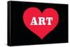 Heart (Love) Art-Ephemera-Framed Stretched Canvas