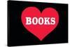 Heart (Love) Books-Ephemera-Stretched Canvas