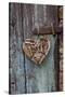 Heart Made of Driftwood, Wood, Door-Andrea Haase-Stretched Canvas