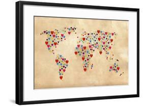 Heart Map 2-Mark Ashkenazi-Framed Giclee Print