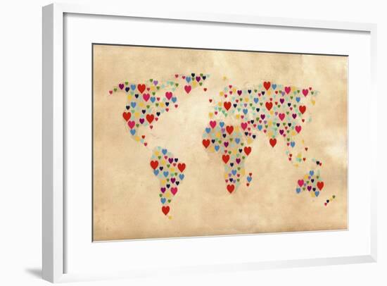 Heart Map 2-Mark Ashkenazi-Framed Giclee Print