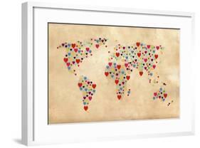 Heart Map 2-Mark Ashkenazi-Framed Giclee Print