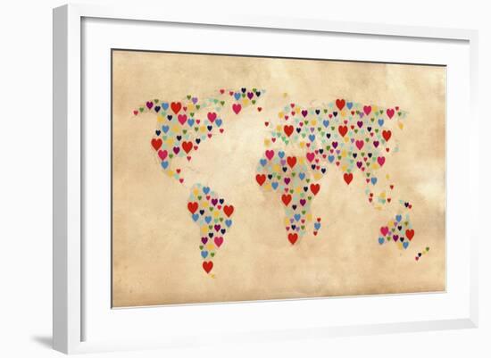 Heart Map 2-Mark Ashkenazi-Framed Giclee Print